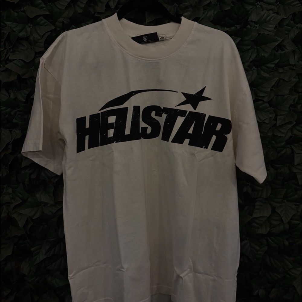 White Short Sleeve Tee with Bold Black Logo